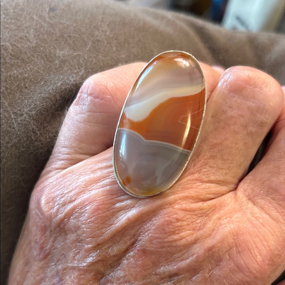 Artisan Silver and Multicolor Stone Ring